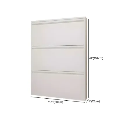 Grey Metal Entryway Wall Mounted Shoe Storage Cabinet Image - 28