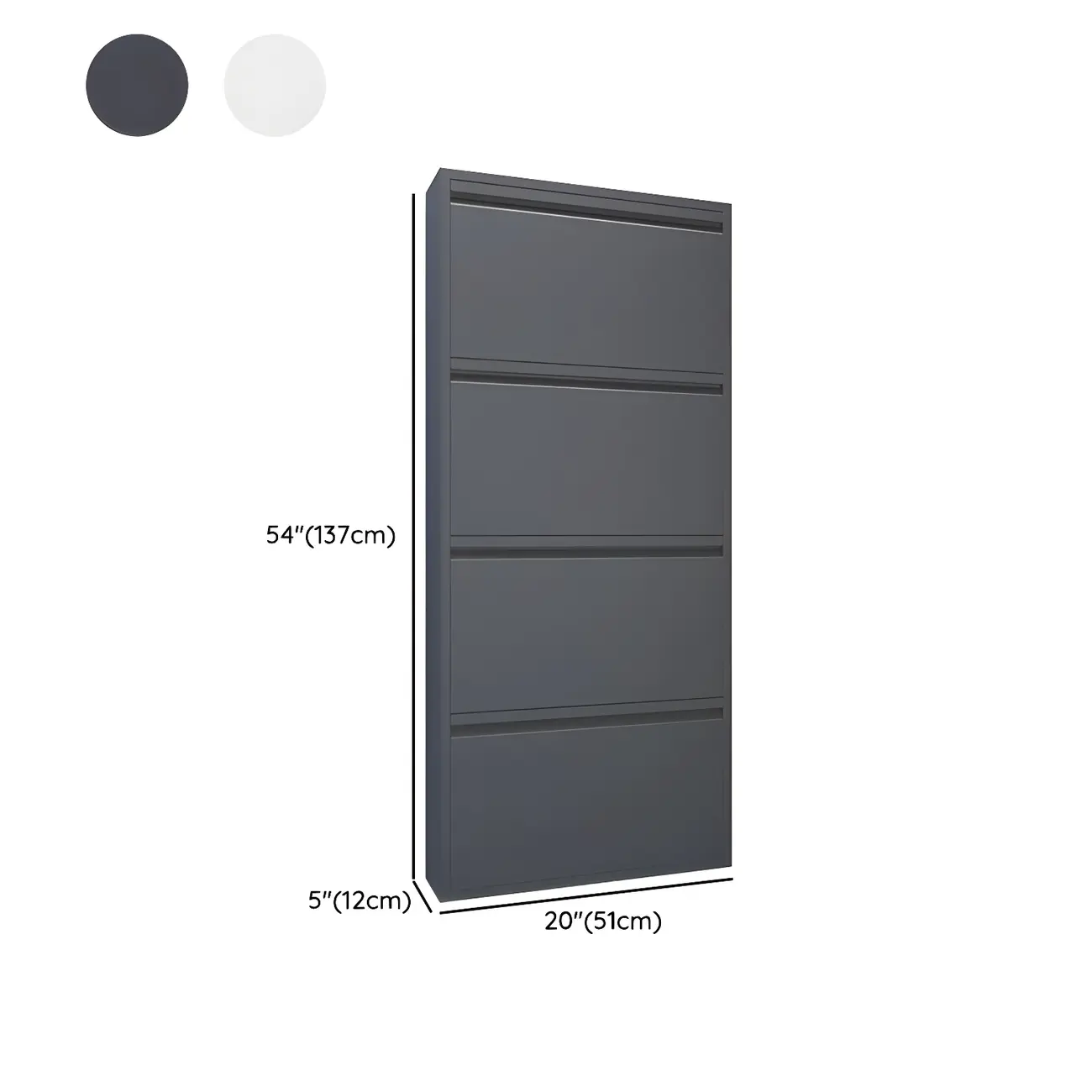 Grey Metal Entryway Wall Mounted Shoe Storage Cabinet Image - 29 | homeyfad