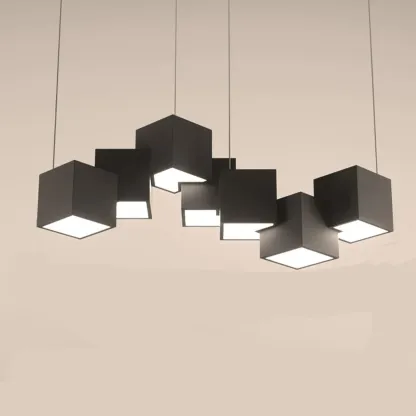 【图片模糊】Adjustable Modern Metal Island Light in Black and White