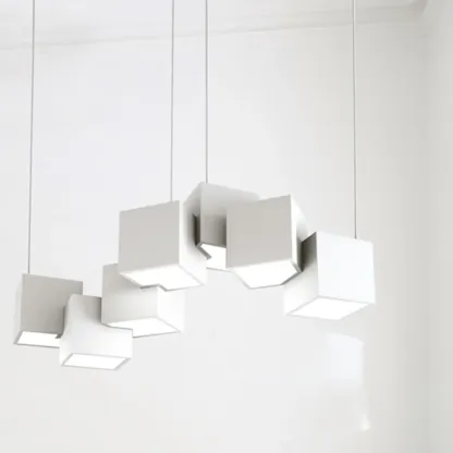 【图片模糊】Adjustable Modern Metal Island Light in Black and White