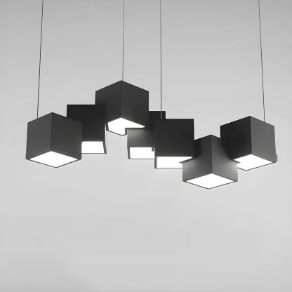 【图片模糊】Adjustable Modern Metal Island Light in Black and White