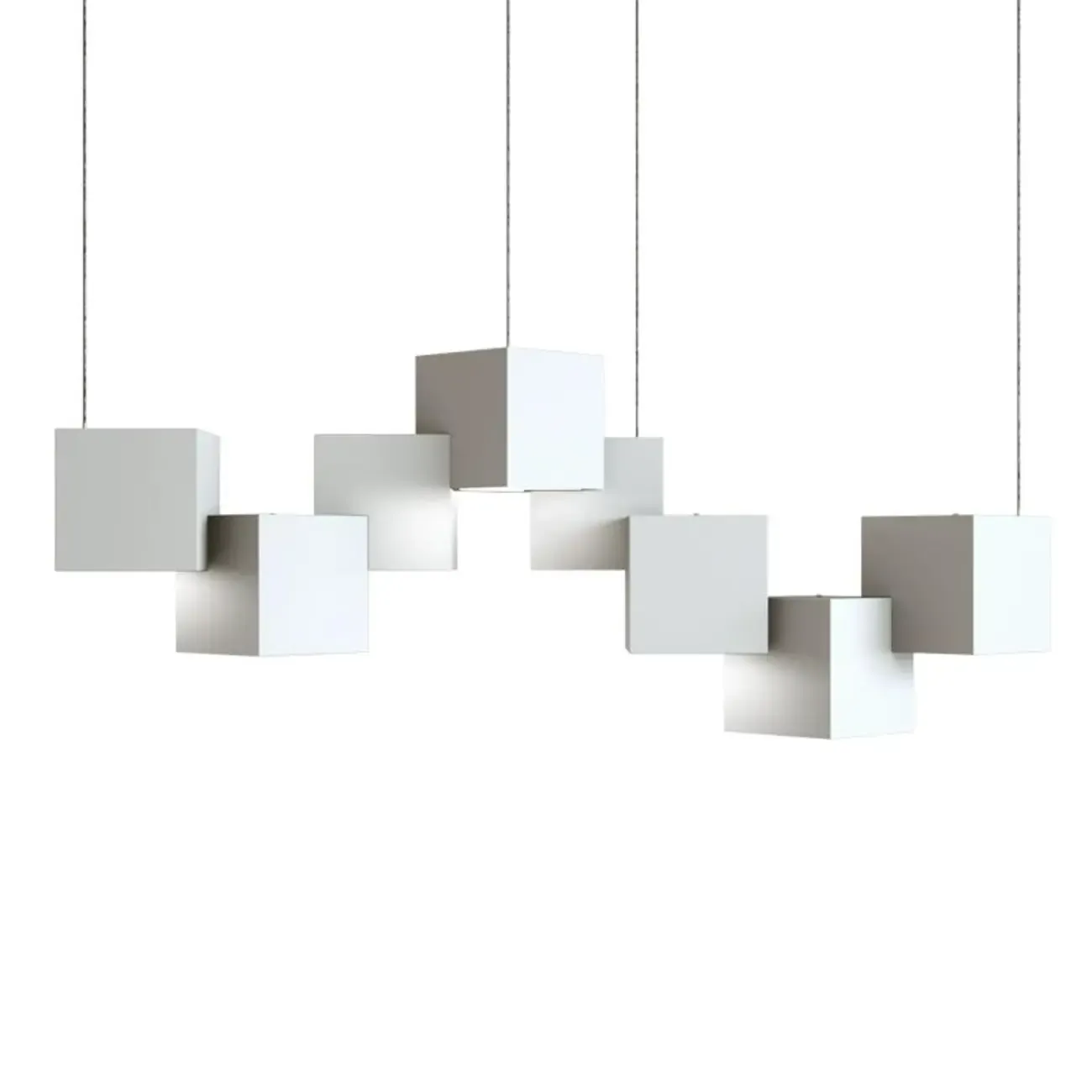 【图片模糊】Adjustable Modern Metal Island Light in Black and White