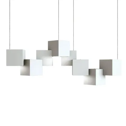 【图片模糊】Adjustable Modern Metal Island Light in Black and White