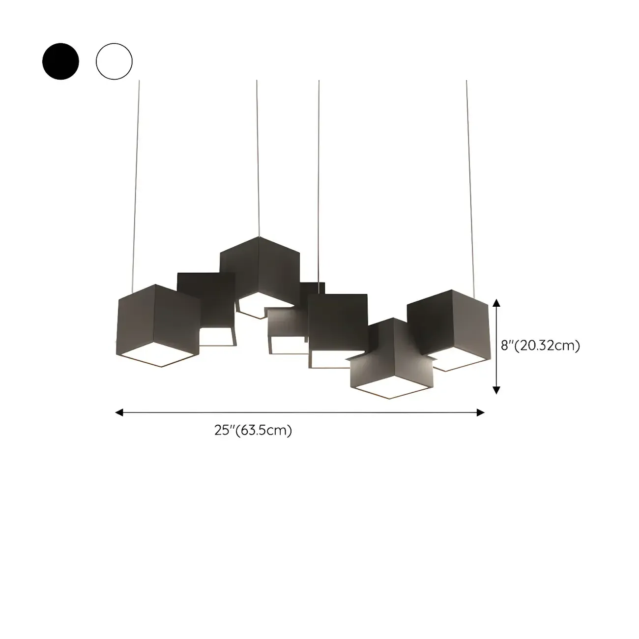 【图片模糊】Adjustable Modern Metal Island Light in Black and White