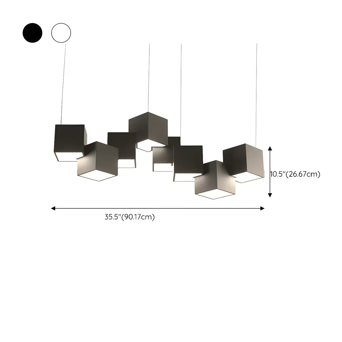 【图片模糊】Adjustable Modern Metal Island Light in Black and White
