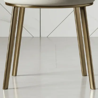 Sleek Gold Legs Faux Leather Upholstered Dining Chair Image - 9