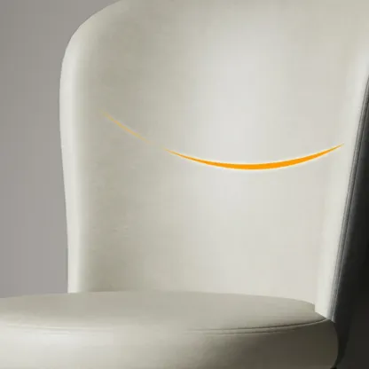 Sleek Gold Legs Faux Leather Upholstered Dining Chair Image - 11