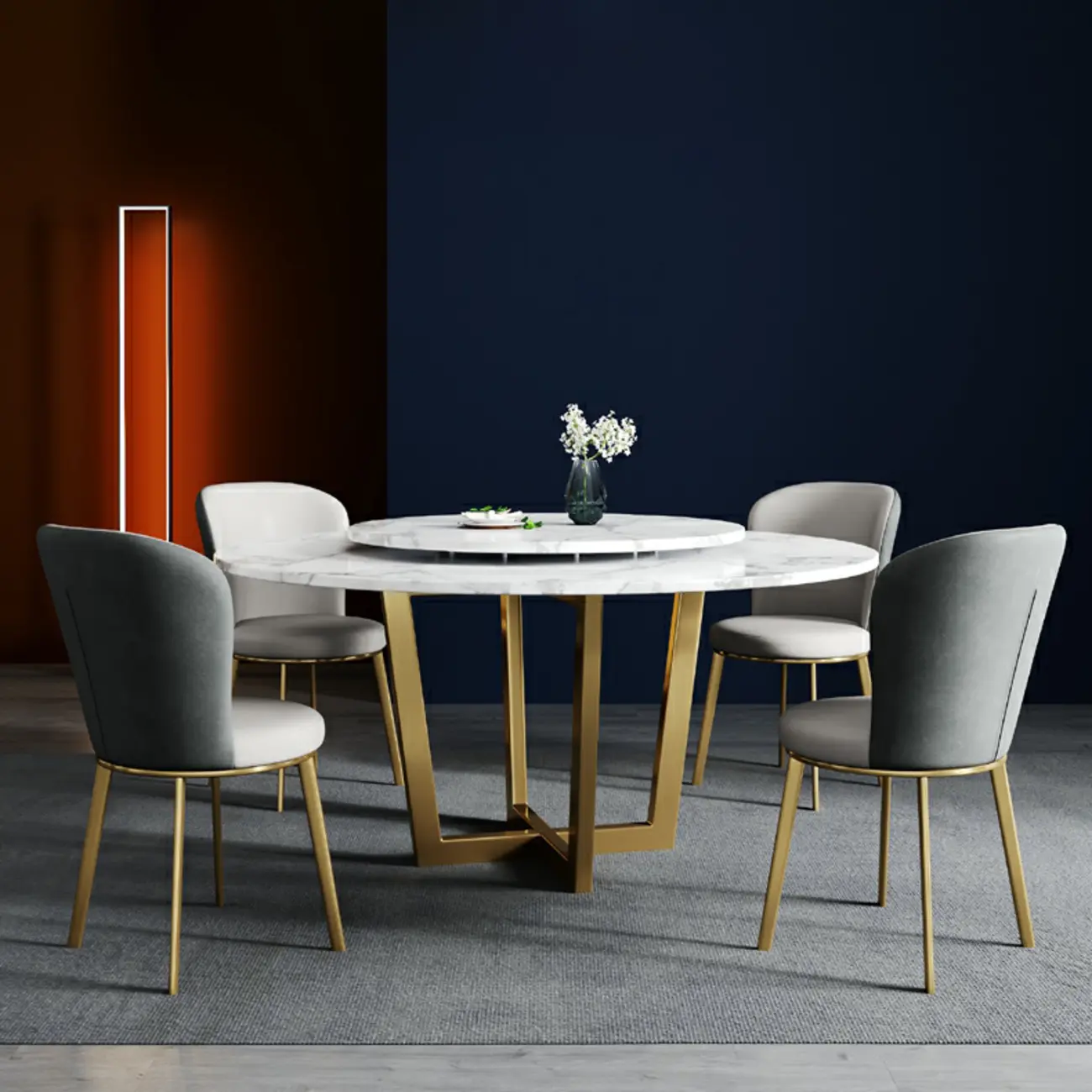 Sleek Gold Legs Faux Leather Upholstered Dining Chair Image - 14 | homeyfad