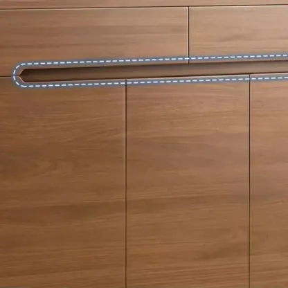 Entryway Adjustable Wooden Shoe Storage Cabinet with Doors Image - 12