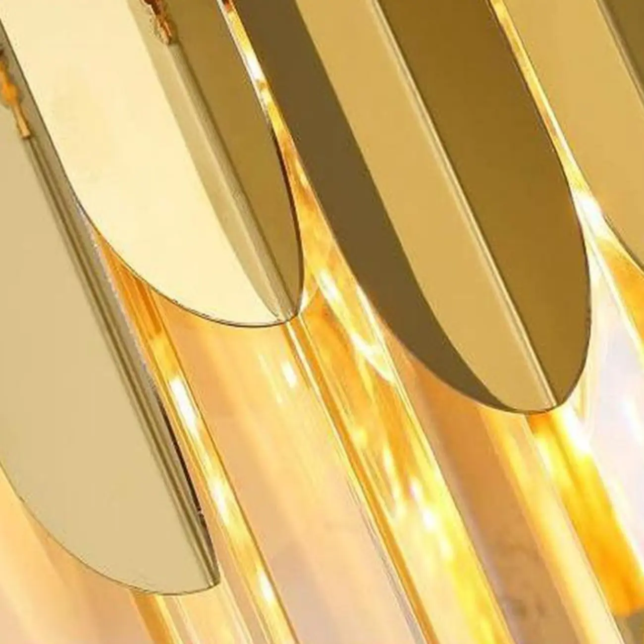 Modern Crystal Gold Metal Tassel Tiered Shining Wall Sconce Image - 9 | homeyfad