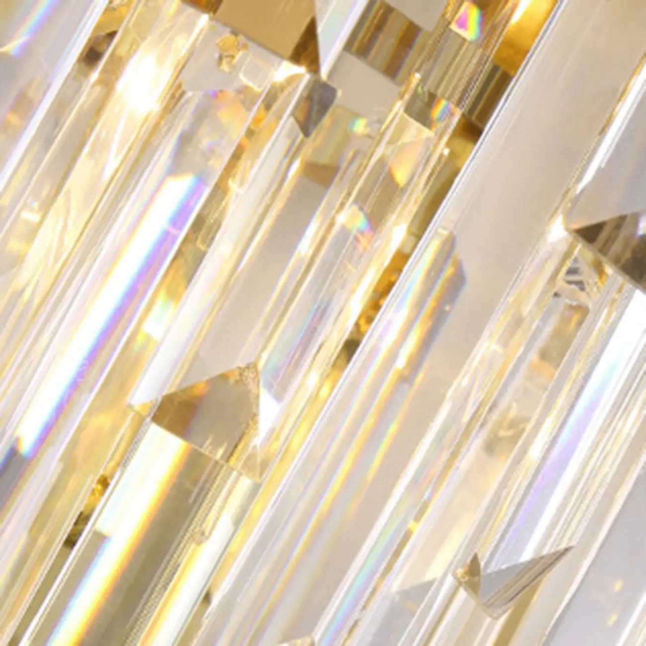 Modern Crystal Gold Metal Tassel Tiered Shining Wall Sconce Image - 11 | homeyfad