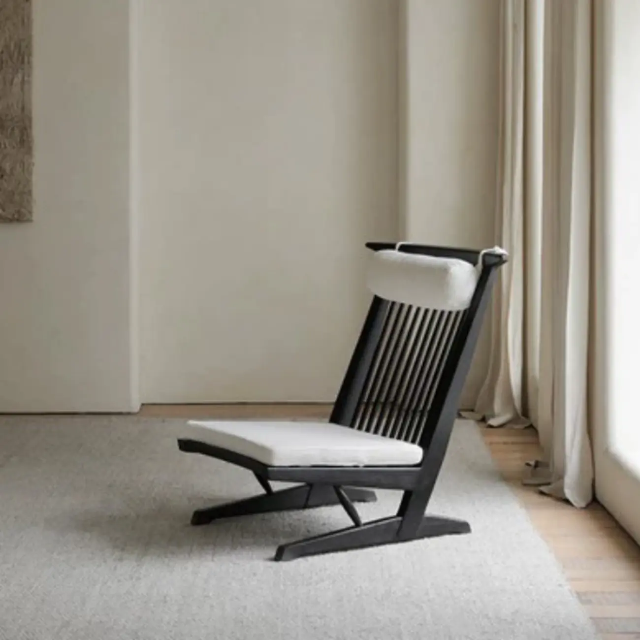 Traditional Ash Wood Recliner with Comfort Cushion for Home Image - 2 | homeyfad