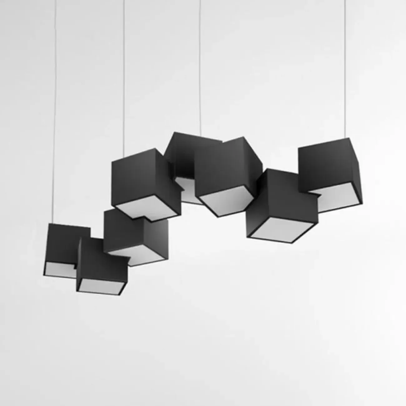 【图片模糊】Adjustable Modern Metal Island Light in Black and White