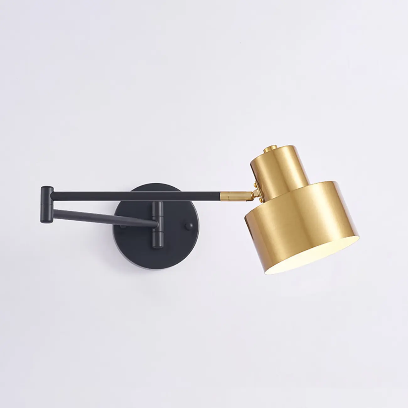 Modern Metal Hemisphere Shade Swing Arm Wall Light Image - 7 | homeyfad