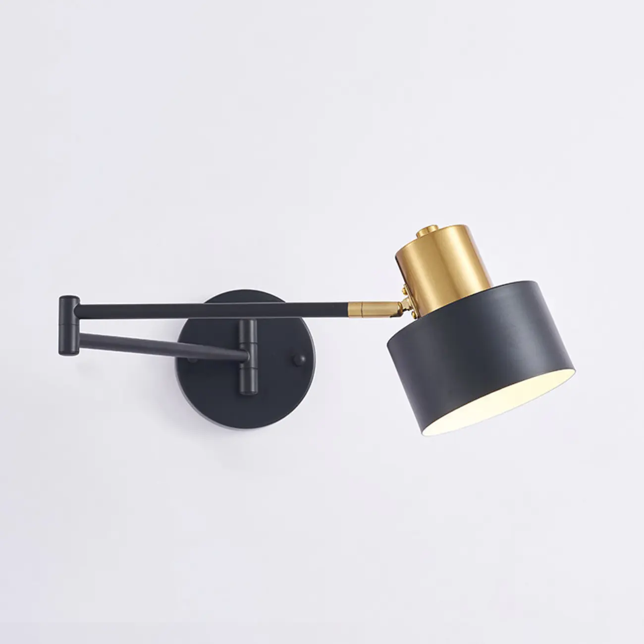 Modern Metal Hemisphere Shade Swing Arm Wall Light Image - 14 | homeyfad
