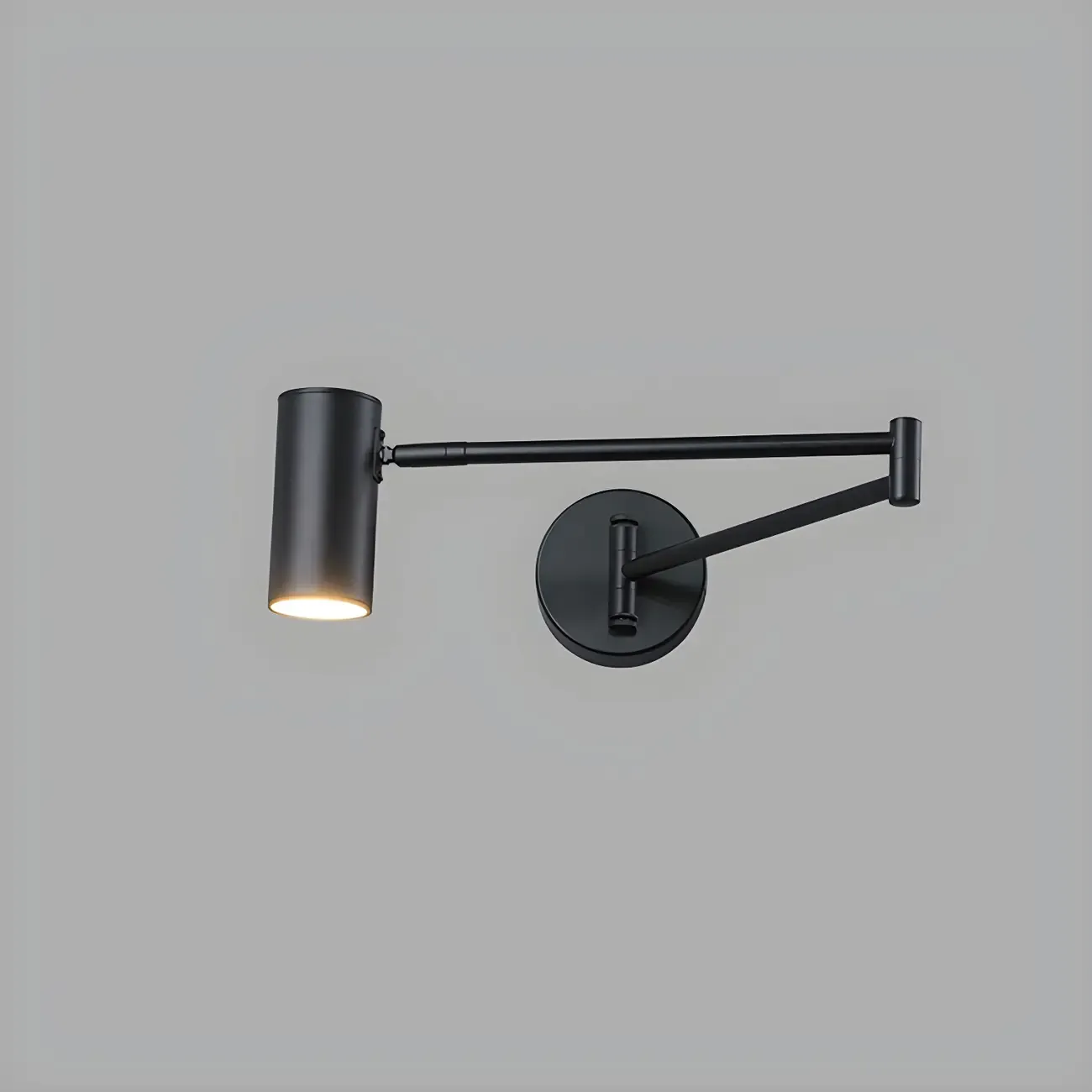 Minimalist Metal Cylindrical Swing Arm Wall Light Image - 8