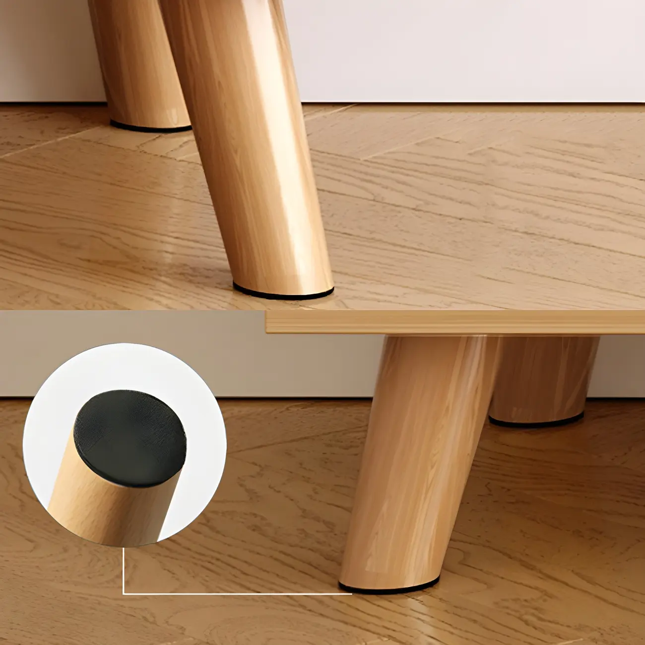 Modern Wood Open Storage TV Stand with Legs Image - 15 | homeyfad