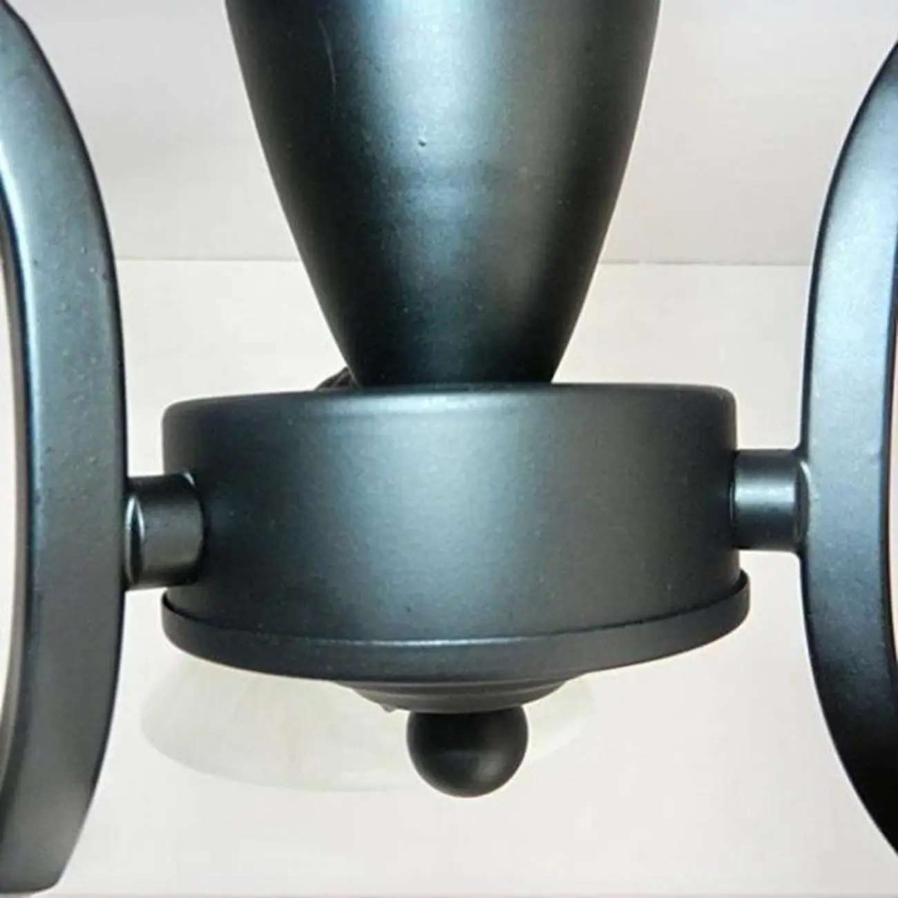 Vintage Black Glass 3-Light LED Semi Flush Ceiling Light  Image - 4 | homeyfad