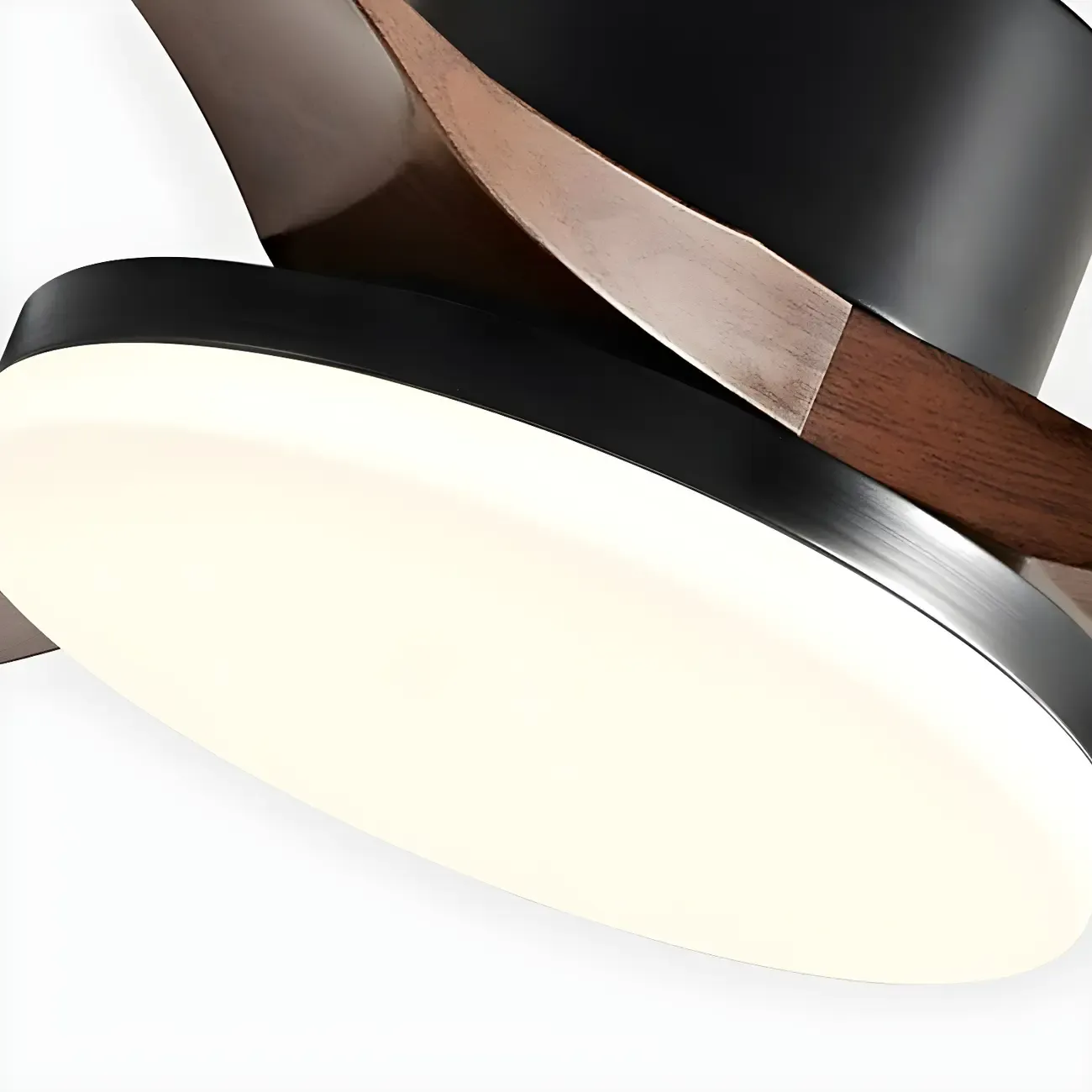 Modern Downrod Ceiling Fan Dimmable LED Light for Living Room