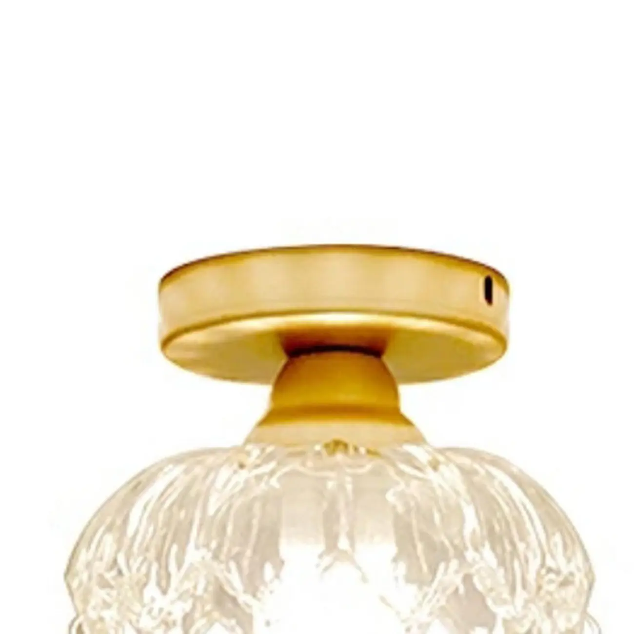 Modern Semi Flush Mount Ceiling Light Brass Crystal LED Light Image - 8 | homeyfad