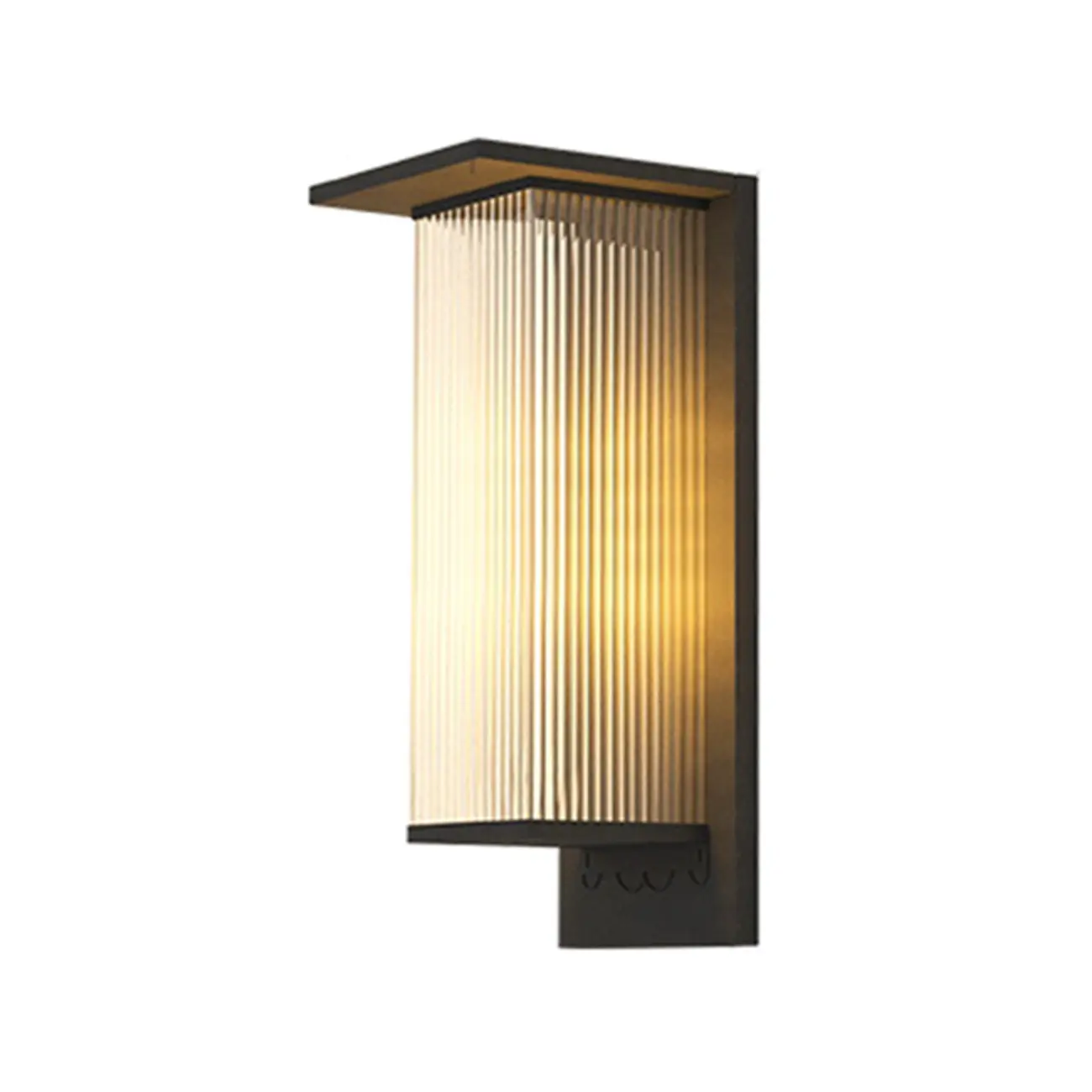 Modern Metal Black Rectangle LED Outdoor Wall Light Image - 3 | homeyfad