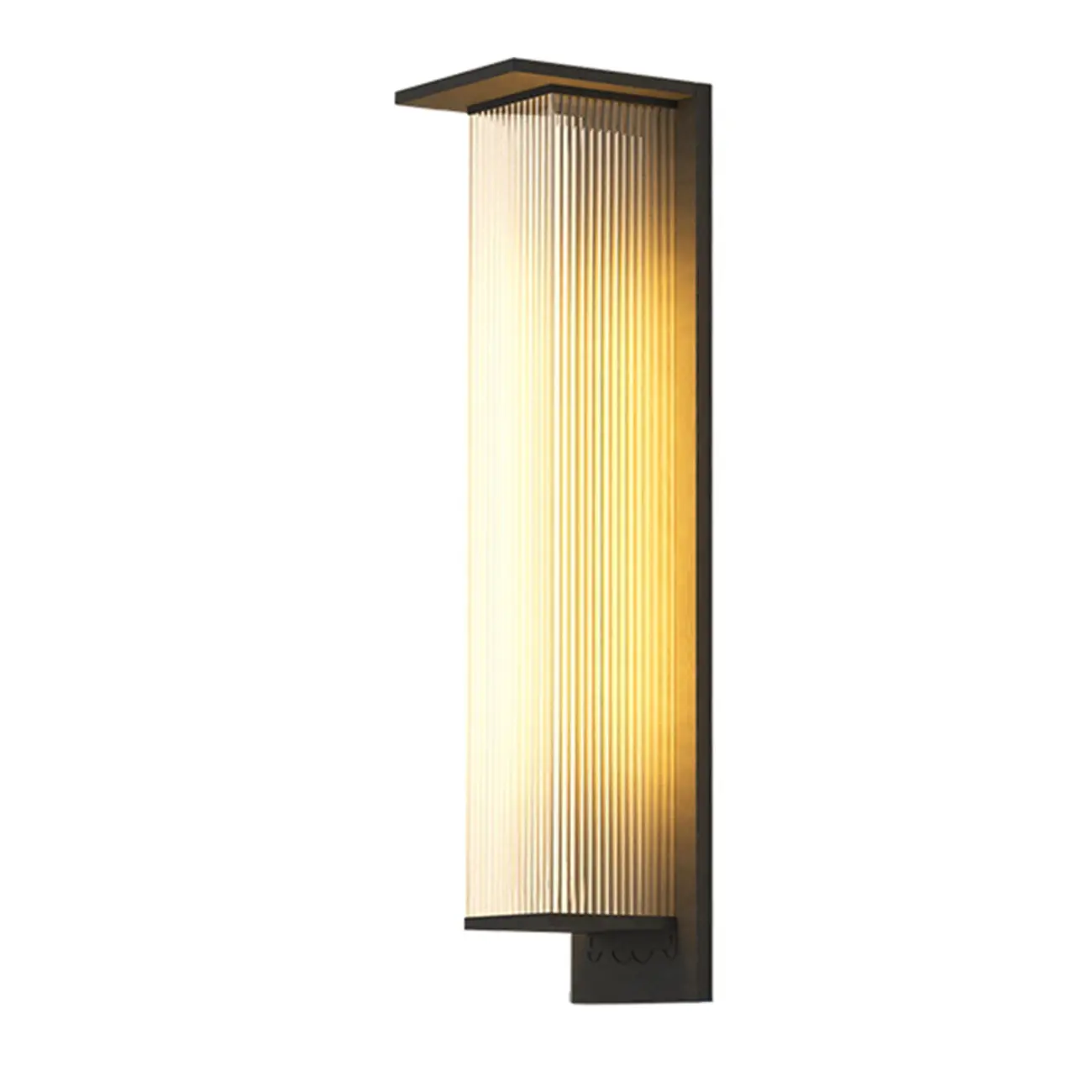 Modern Metal Black Rectangle LED Outdoor Wall Light Image - 8 | homeyfad