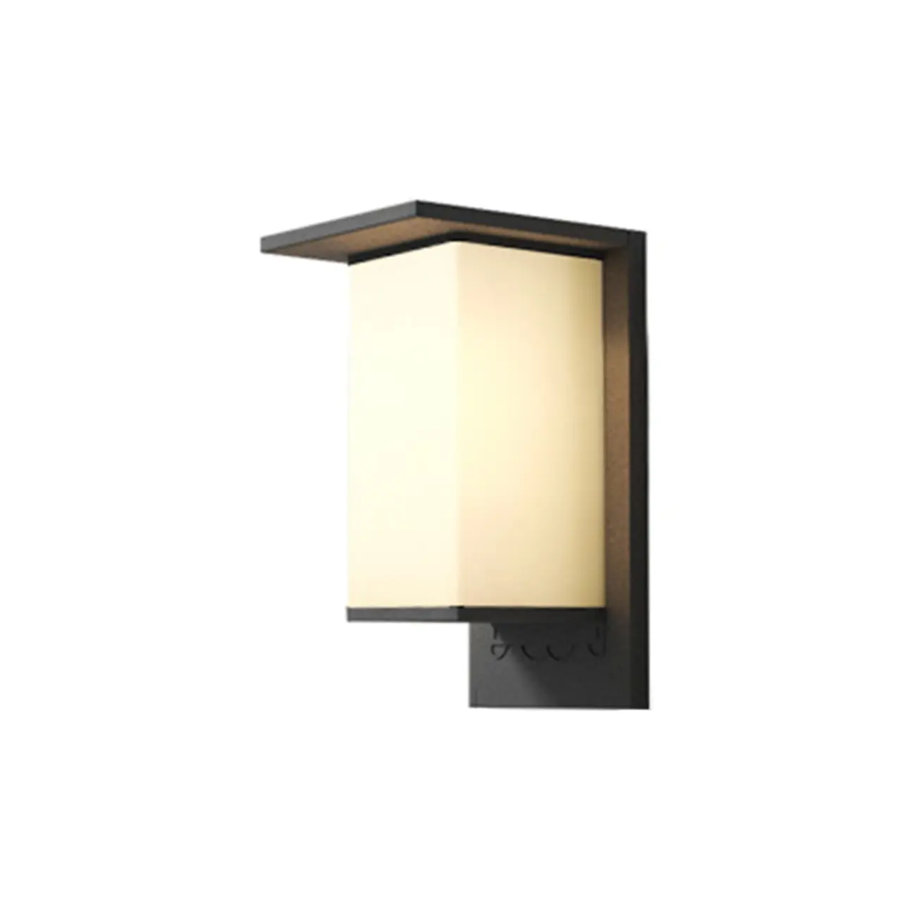 Modern Metal Black Rectangle LED Outdoor Wall Light Image - 10 | homeyfad