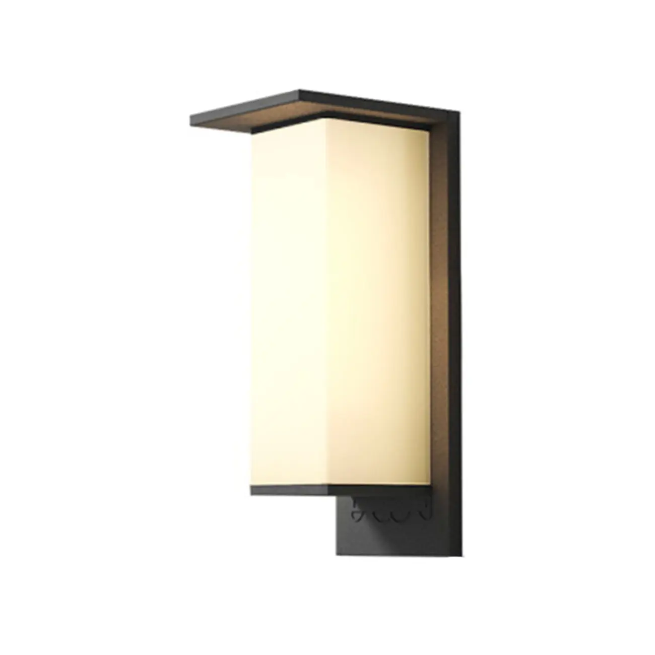 Modern Metal Black Rectangle LED Outdoor Wall Light Image - 13 | homeyfad