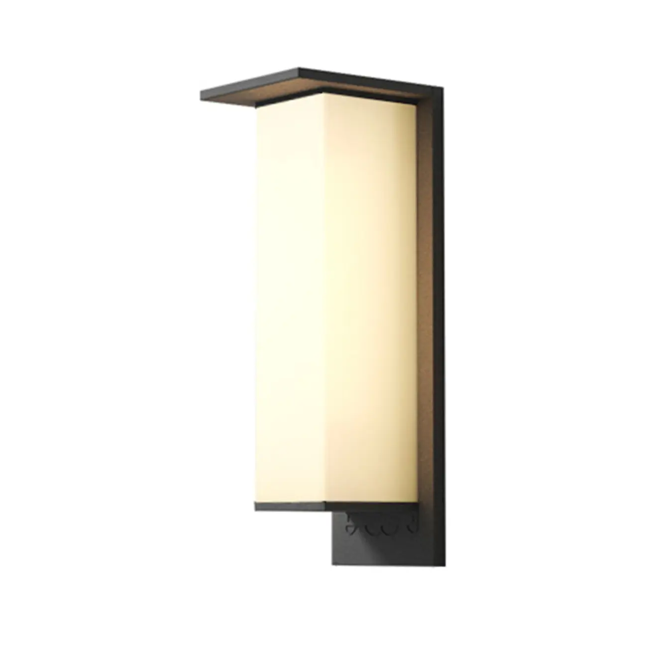 Modern Metal Black Rectangle LED Outdoor Wall Light Image - 14 | homeyfad