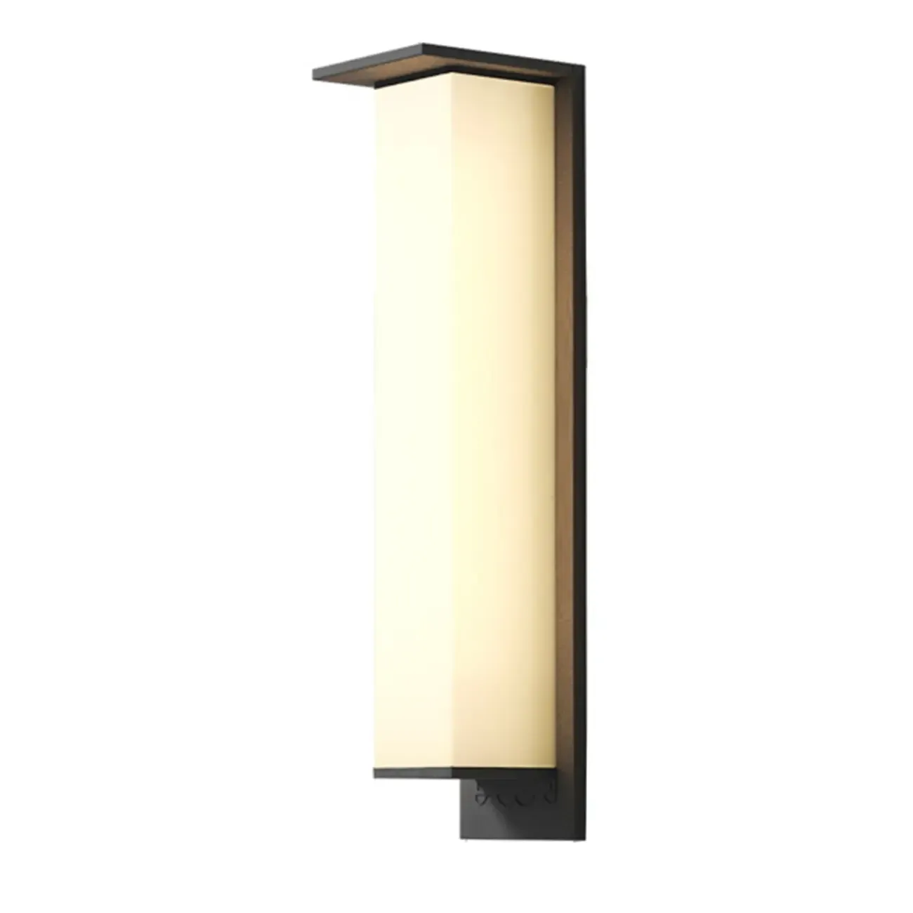 Modern Metal Black Rectangle LED Outdoor Wall Light Image - 18