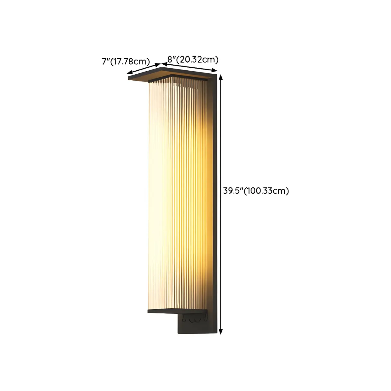 Modern Metal Black Rectangle LED Outdoor Wall Light Image - 23 | homeyfad
