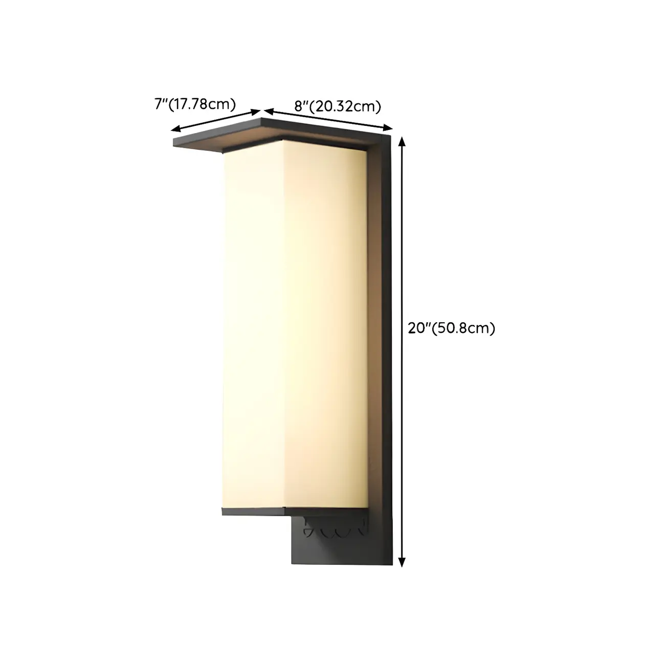 Modern Metal Black Rectangle LED Outdoor Wall Light Image - 26 | homeyfad