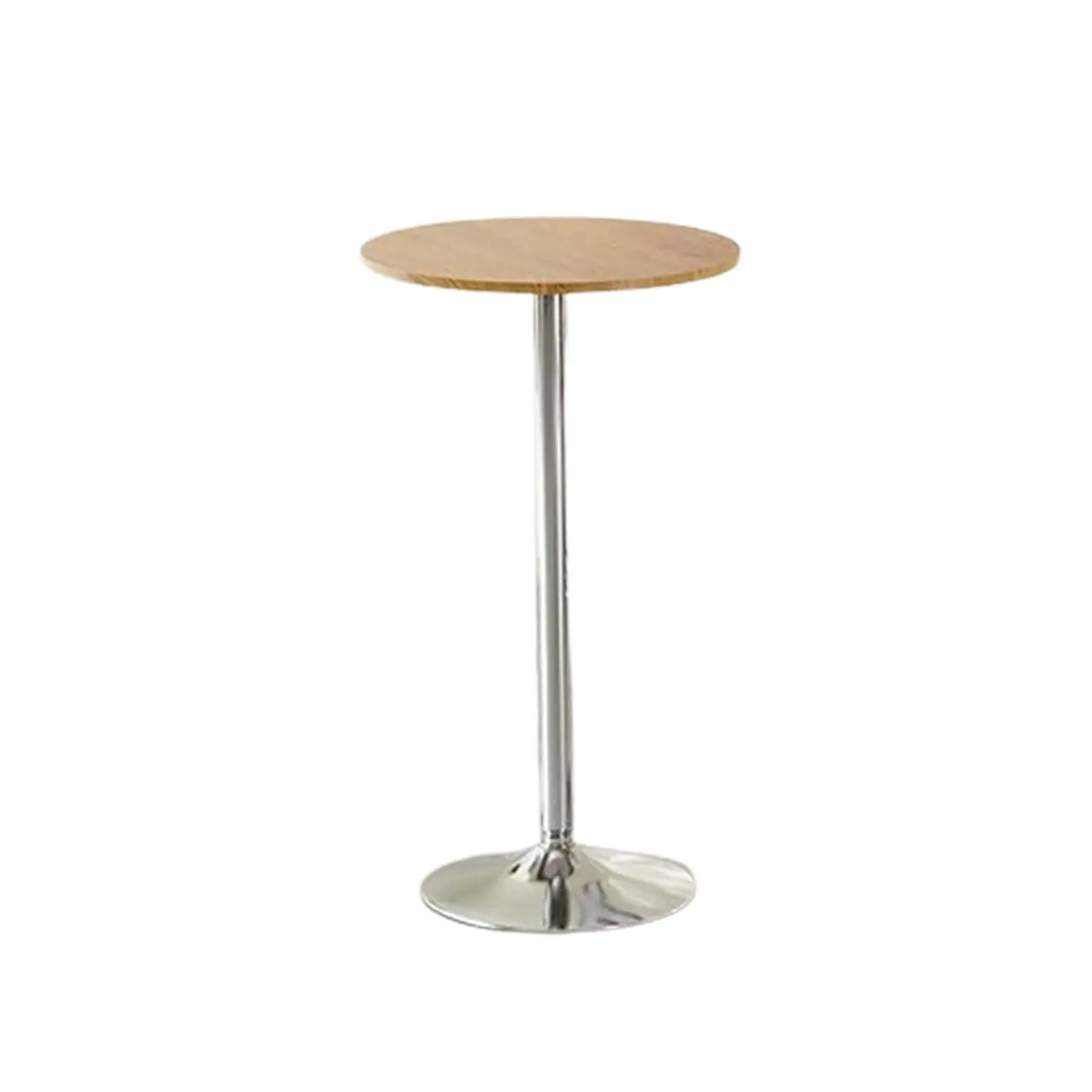 Minimalist Wood Metal Round Bar Tables Image - 2 | homeyfad
