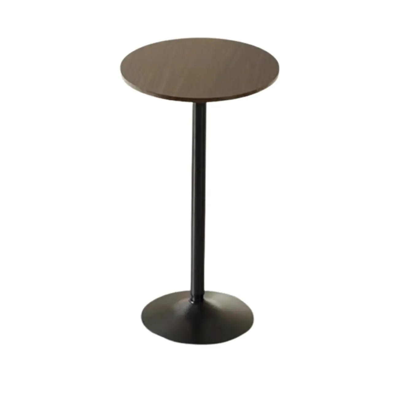Minimalist Wood Metal Round Bar Tables Image - 3
