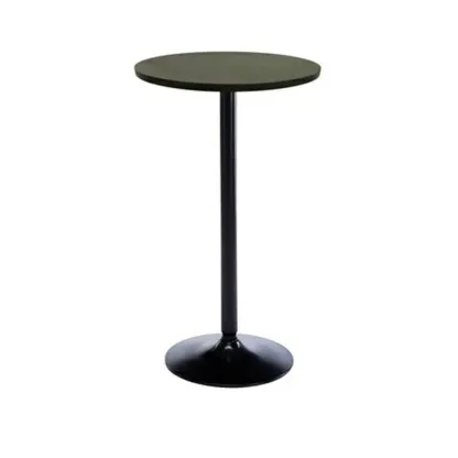 Minimalist Wood Metal Round Bar Tables Image - 5
