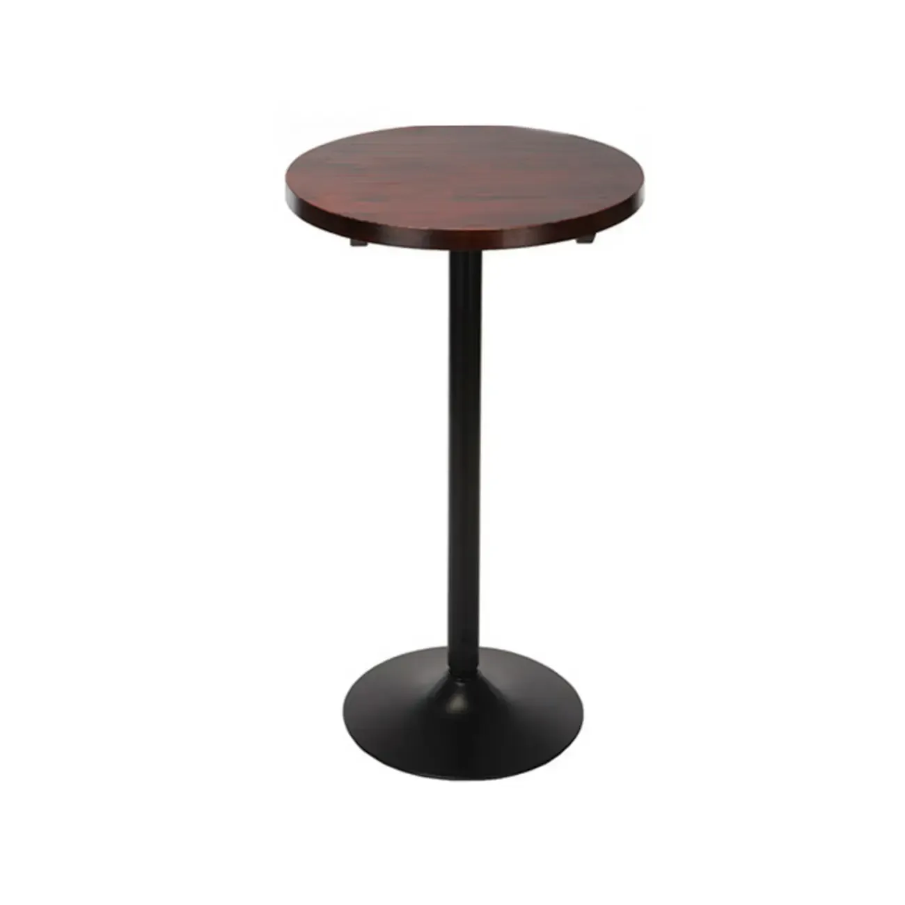 Minimalist Wood Metal Round Bar Tables Image - 8