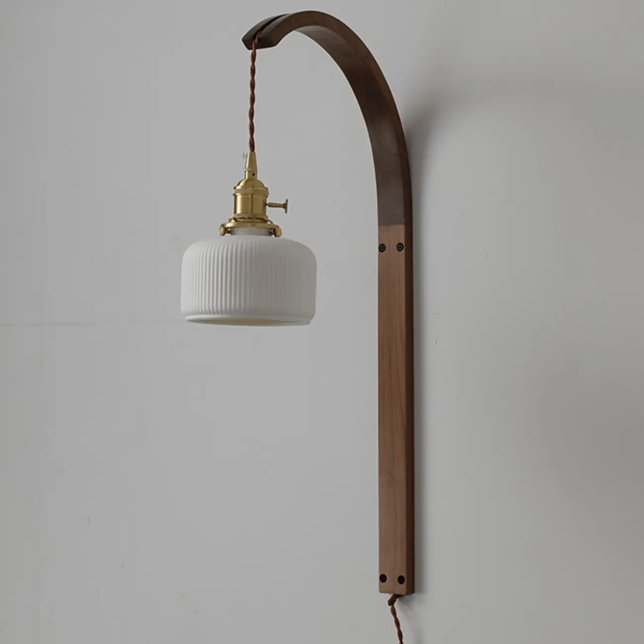 Medium Curved Ceramic LED Wall Sconce for Indoor Decor | homeyfad