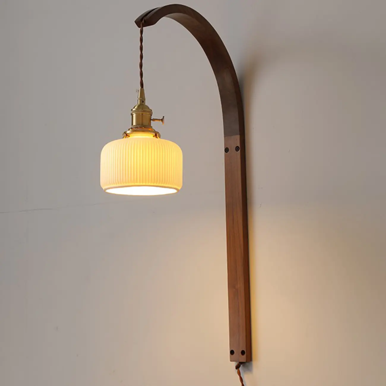 Medium Curved Ceramic LED Wall Sconce for Indoor Decor | homeyfad