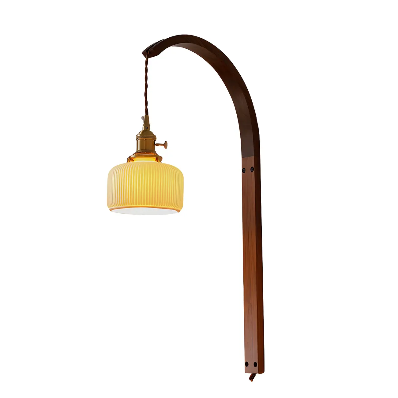 Medium Curved Ceramic LED Wall Sconce for Indoor Decor | homeyfad