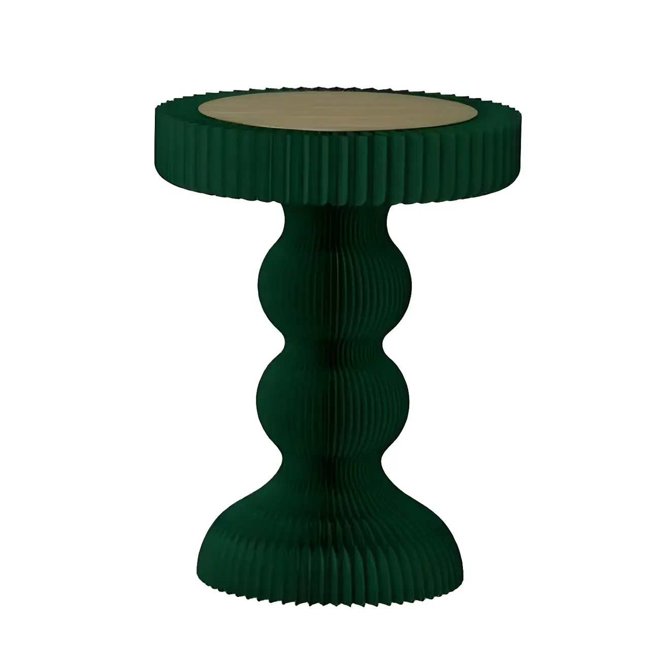Round Metal Foldable End Table with Pedestal Base Image - 6 | homeyfad