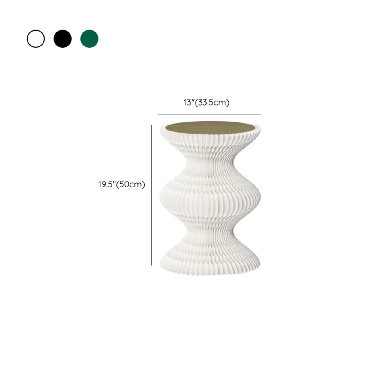 Round Metal Foldable End Table with Pedestal Base #size | homeyfad