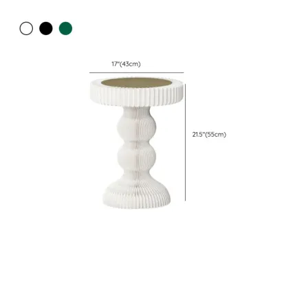 Round Metal Foldable End Table with Pedestal Base Image - 15