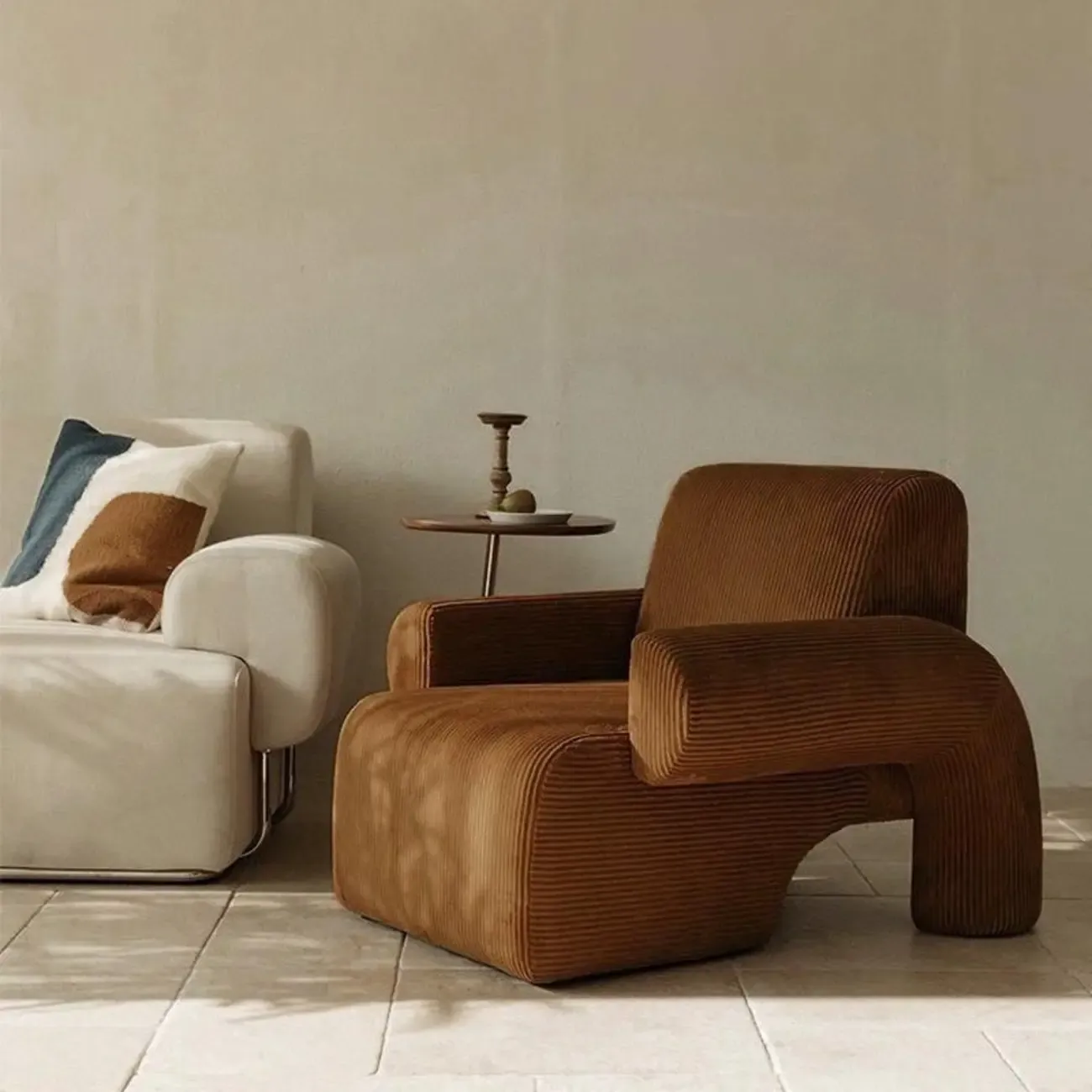 Stylish Fabric Accent Chair with Cozy Foam for Living Room Image - 4
