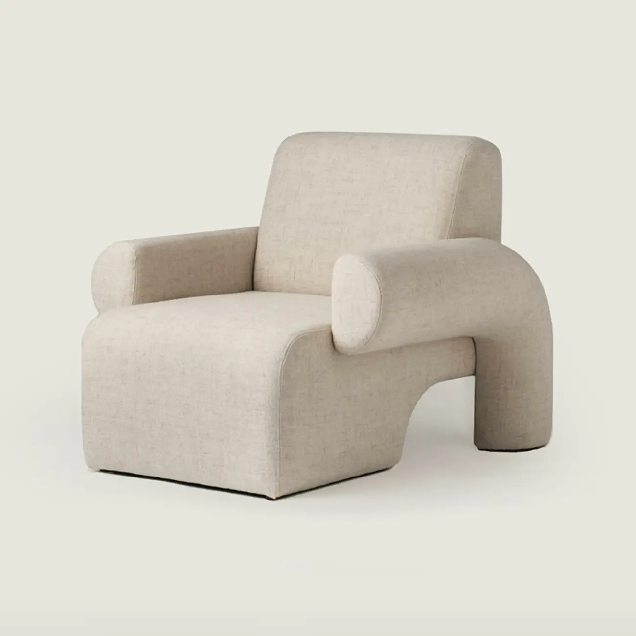 Stylish Fabric Accent Chair with Cozy Foam for Living Room Image - 8