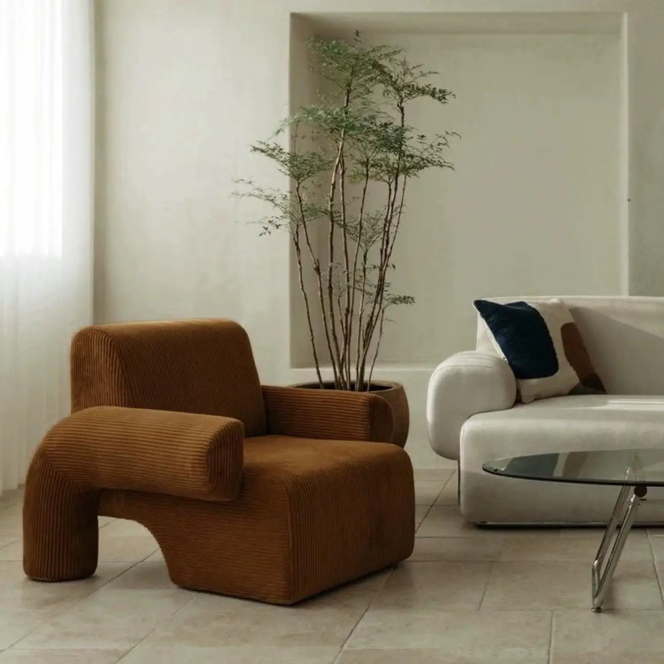 Stylish Fabric Accent Chair with Cozy Foam for Living Room Image - 2 | homeyfad