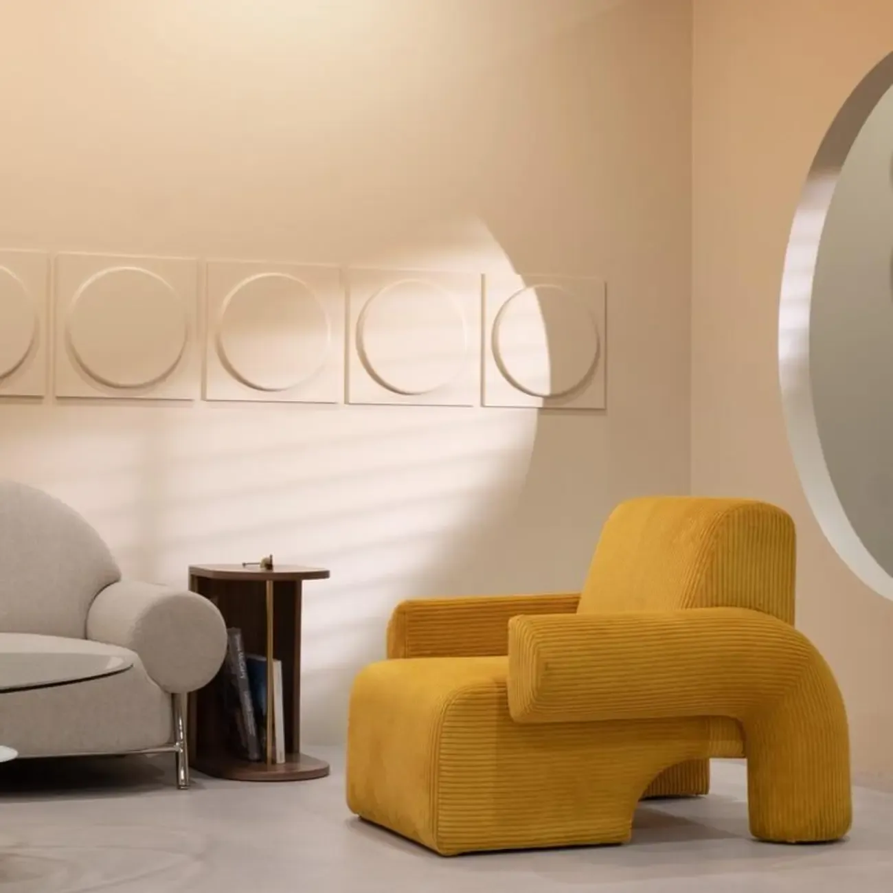 Stylish Fabric Accent Chair with Cozy Foam for Living Room Image - 1