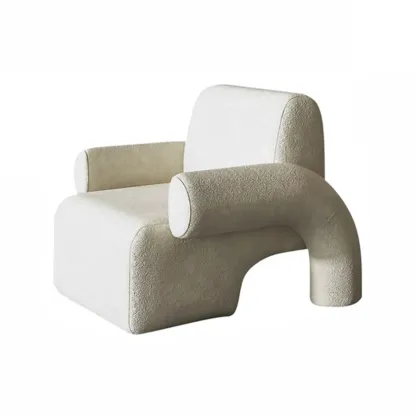 Stylish Fabric Accent Chair with Cozy Foam for Living Room Image - 11