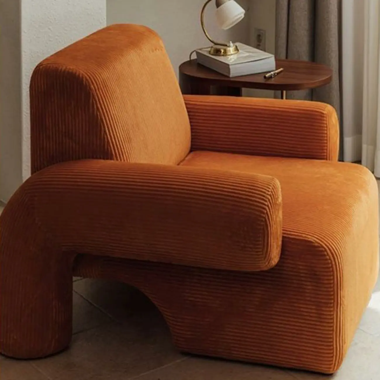 Stylish Fabric Accent Chair with Cozy Foam for Living Room Image - 14 | homeyfad