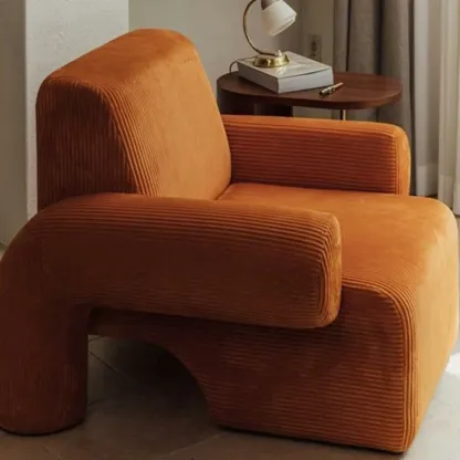 Stylish Fabric Accent Chair with Cozy Foam for Living Room Image - 14