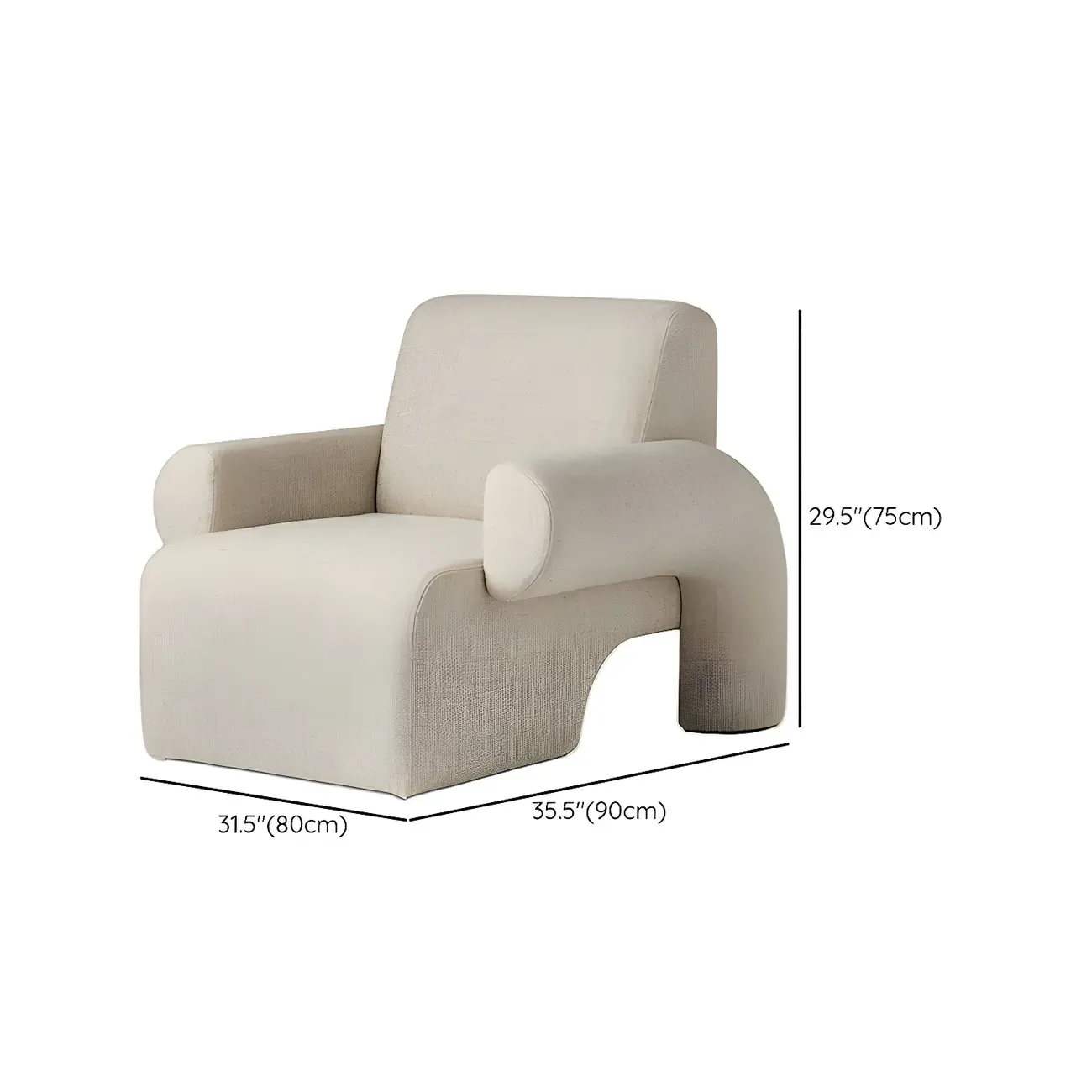 Stylish Fabric Accent Chair with Cozy Foam for Living Room Image - 20